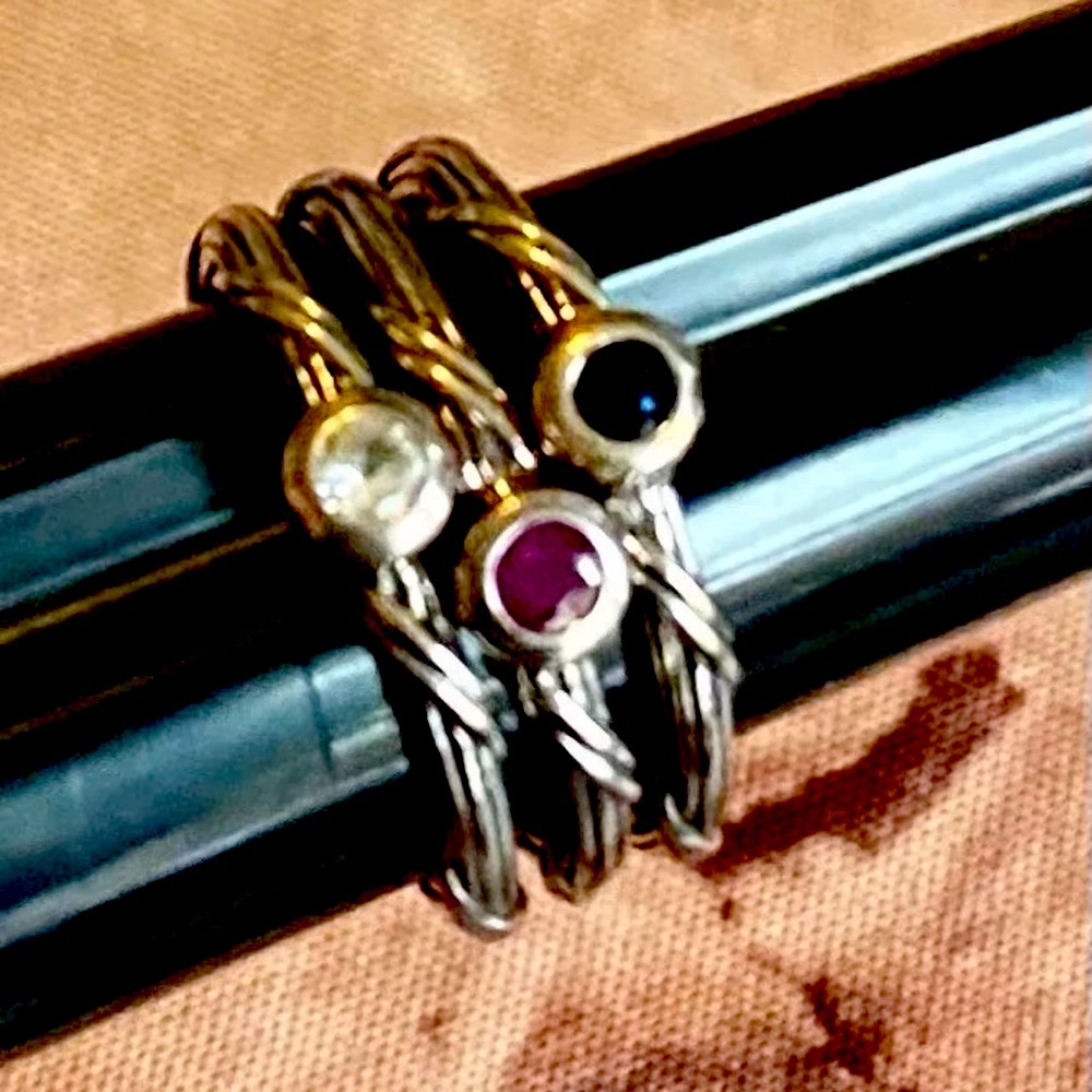 Peter Thomas Roth Signature Romance Gemstone Rings Stackable Size 7 NWT